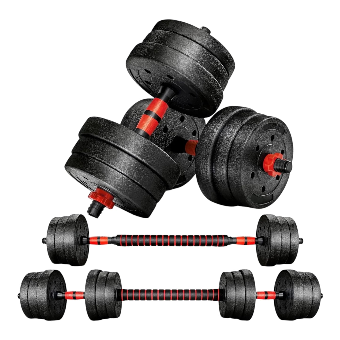 Juego de Mancuernas y Barra Combinable (hasta 20kg)