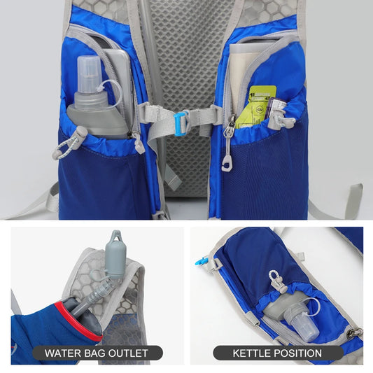 Mochila ultraligera de 5L para correr al aire libre, chaleco para correr de hidratación, bolsa transpirable para bicicleta de maratón, bolsa para correr y Fitness