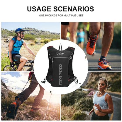 Mochila ultraligera de 5L para correr al aire libre, chaleco para correr de hidratación, bolsa transpirable para bicicleta de maratón, bolsa para correr y Fitness