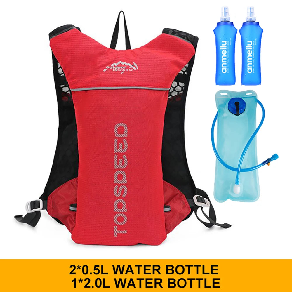 Mochila ultraligera de 5L para correr al aire libre, chaleco para correr de hidratación, bolsa transpirable para bicicleta de maratón, bolsa para correr y Fitness