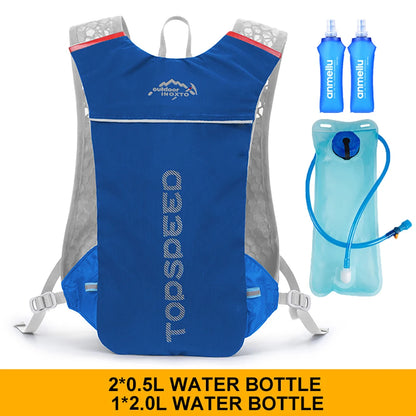 Mochila ultraligera de 5L para correr al aire libre, chaleco para correr de hidratación, bolsa transpirable para bicicleta de maratón, bolsa para correr y Fitness