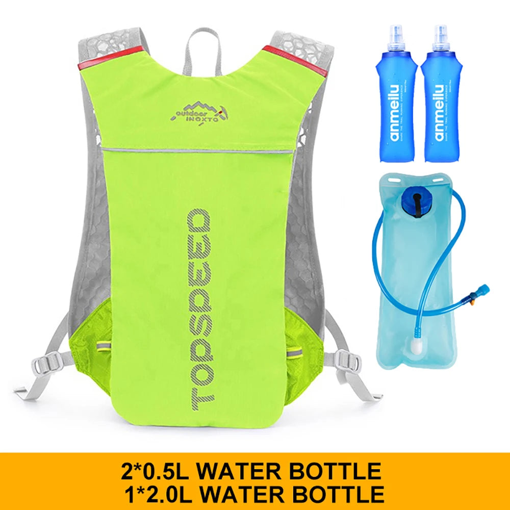 Mochila ultraligera de 5L para correr al aire libre, chaleco para correr de hidratación, bolsa transpirable para bicicleta de maratón, bolsa para correr y Fitness