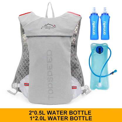 Mochila ultraligera de 5L para correr al aire libre, chaleco para correr de hidratación, bolsa transpirable para bicicleta de maratón, bolsa para correr y Fitness